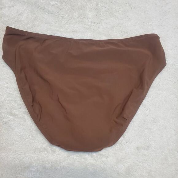 Talbots Brown Zebra Animal Stripe Tankini Halter Bikini Bottoms Swim Suit Set 10 - Picture 12 of 13